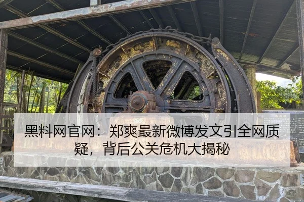 黑料网官网：郑爽最新微博发文引全网质疑，背后公关危机大揭秘